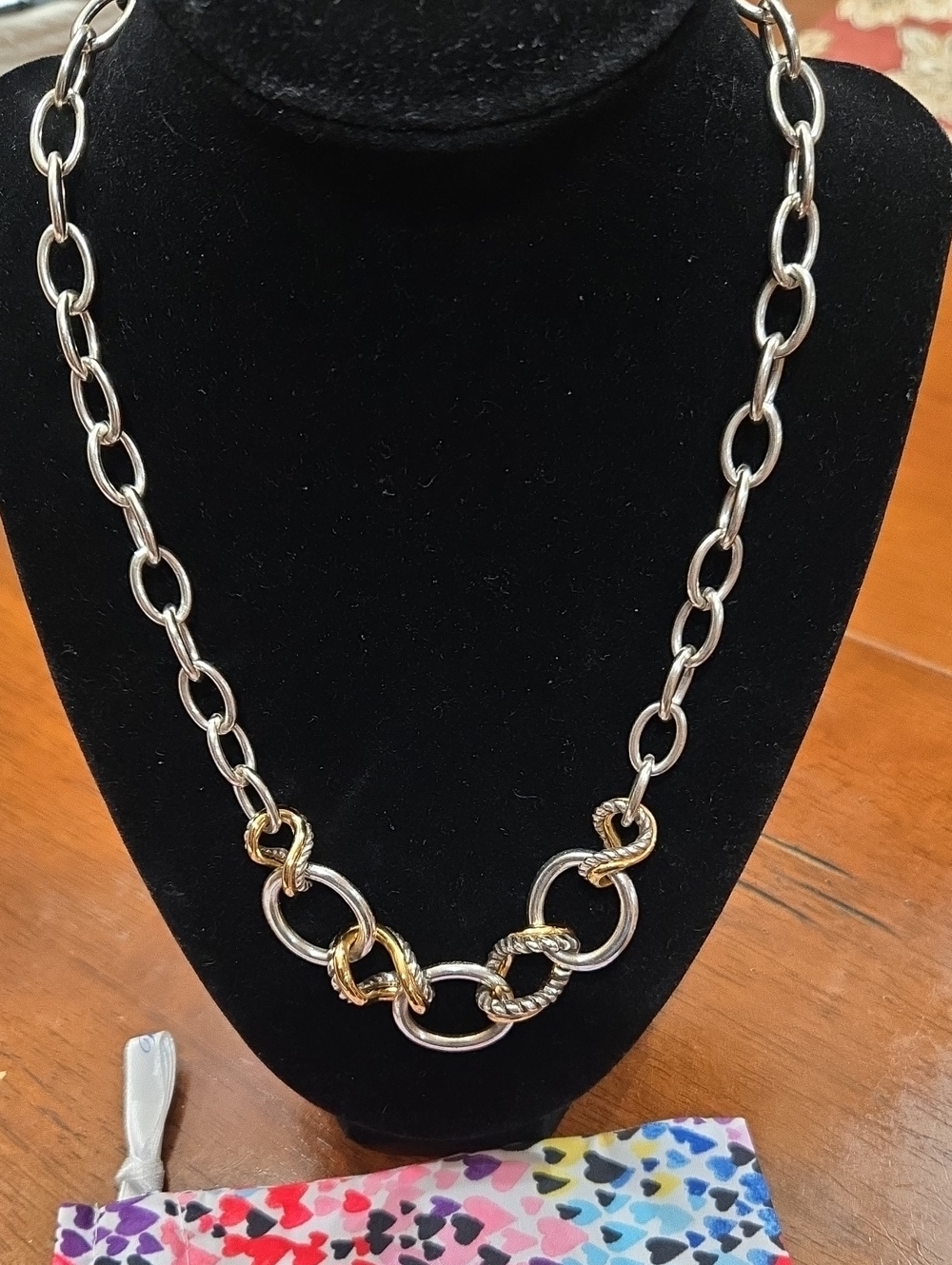 Brighton Two-Tone Silver and Gold Link Necklace